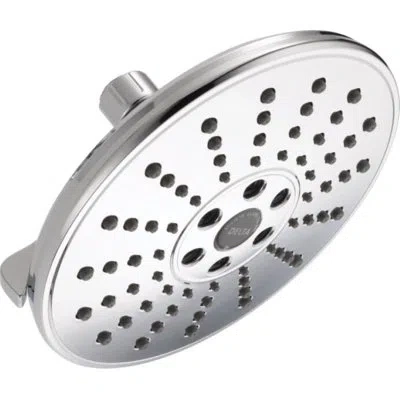 Delta Rain Adjustable Shower Head With H2okinetic Technology In Lumicoat Chrome