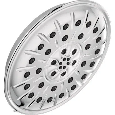 Delta Rain Dual Shower Head With H2okinetic Technology In Lumicoat Chrome