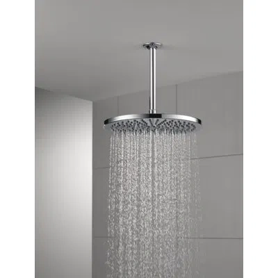 Delta Rain Fixed Shower Head With H2okinetic Technology In Lumicoat Chrome