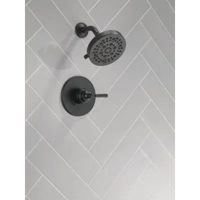 Delta Saylor™ Single-function Shower Faucet Set, Valve Trim Kit, Shower Head And Handle Set In Matte Black