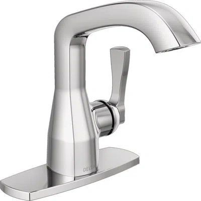 Delta Single Handle Bathroom Faucet In Lumicoat  Chrome