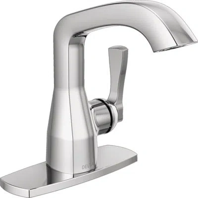 Delta Single Handle Bathroom Faucet In Lumicoat  Chrome