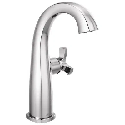 Delta Single Handle Mid-height Bathroom Faucet In Lumicoat  Chrome