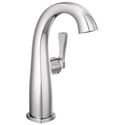 Delta Single Handle Mid-height Bathroom Faucet In Lumicoat  Chrome