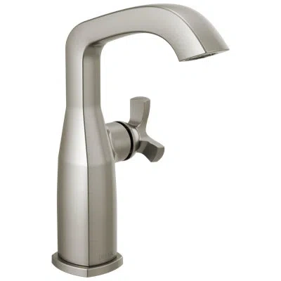 Delta Single Handle Mid-height Bathroom Faucet In Lumicoat  Chrome