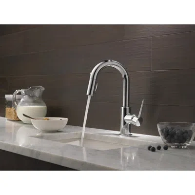 Delta Single Handle Pull-down Bar/prep Kitchen Limited Swivel In Chrome