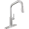 Delta Single Handle Pull-down Kitchen Faucet In Lumicoat Chrome