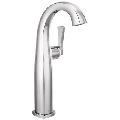 Delta Single Handle Vessel Bathroom Faucet In Lumicoat  Chrome