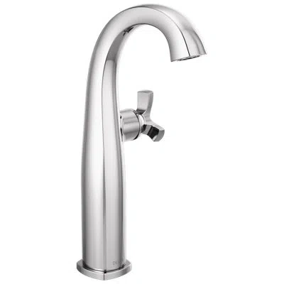 Delta Single Handle Vessel Bathroom Faucet In Lumicoat  Chrome
