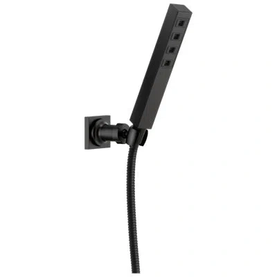 Delta Single Setting Adjustable Massage Handheld Shower Head With H2okinetic Technology In Matte Black