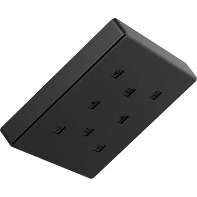 Delta Single-setting Metal Full Rain Fixed Shower Head With H2okinetic® In Matte Black