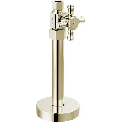 Delta Straight Supply Stop Valve In Polished Nickel