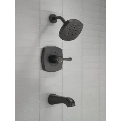 Delta Stryke 14 Series Tub And Shower Faucet Trim With H2okinetic Technology In Matte Black
