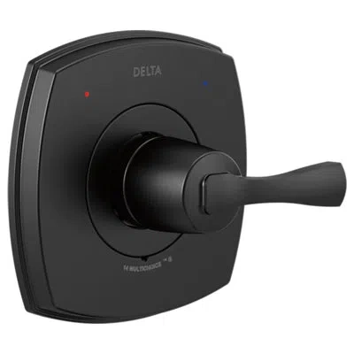 Delta Stryke 14 Series Valve Faucet Trim In Matte Black