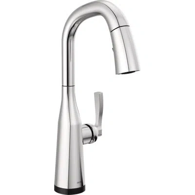 Delta Stryke Pull Down Touch Bar Faucet With Touch2o Technology And With Accessories In Chrome