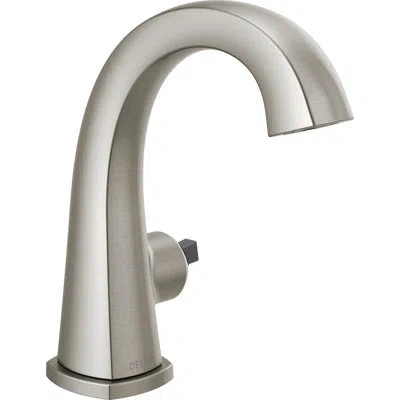 Delta Stryke Single Hole Bathroom Faucet With Drain Assembly And Diamond™ Seal Technology Less Handles In Stainless