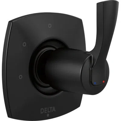 Delta Stryke Three Function Diverter Trim In Matte Black