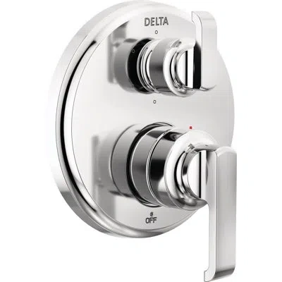 Delta Tetra 14 Series 6-setting Integrated Diverter Valve Trim Kit, Shower Faucet Diverter Kit In Chrome