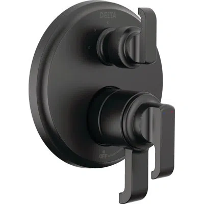 Delta Tetra 17 Series 3-setting Integrated Diverter Valve Trim Kit, Shower Faucet Diverter Kit In Matte Black