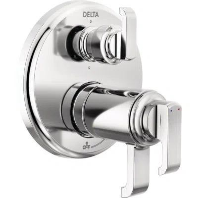 Delta Tetra 17t Series 6-setting Integrated Diverter Valve Trim Kit, Shower Faucet Diverter Kit In White
