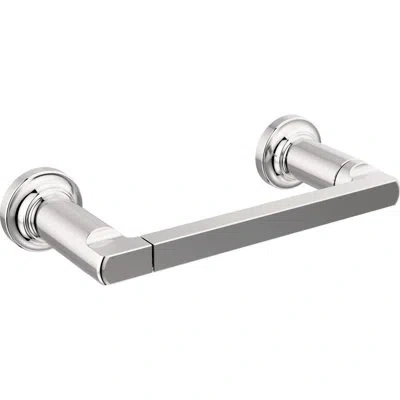 Delta Tetra Pivot Arm Toilet Paper Holder Bath Hardware Accessory In Champagne Bronze In Polished Chrome