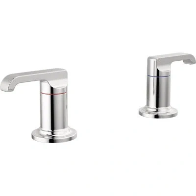 Delta Tetra Roman Tub Faucet Lever Handle Set In Chrome