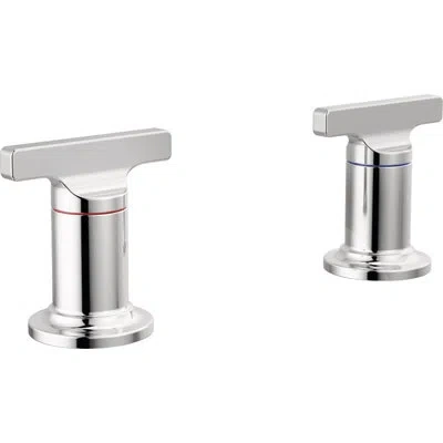 Delta Tetra Roman Tub Faucet T-lever Handle Set In Chrome