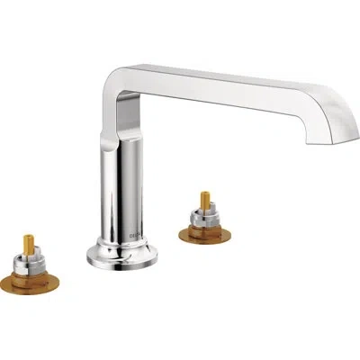 Delta Tetra Roman Tub Faucet, Tub Filler, Deck Mount Tub Faucet, Bathtub Faucet In Chrome