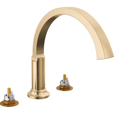 Delta Tetra Roman Tub Faucet, Tub Filler, Deck Mount Tub Faucet, Bathtub Faucet In Matte Black
