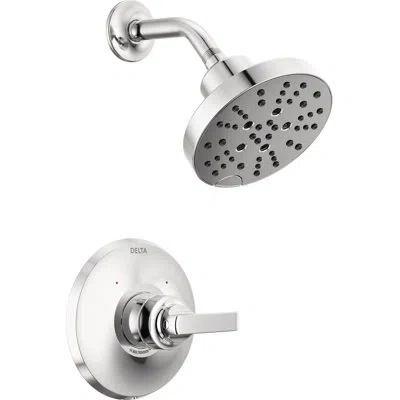 Delta Tetra Shower Faucet Trim Kit, Shower Faucet Set, Shower Head And Handle Set, Shower Kit In Lumicoat Chrome