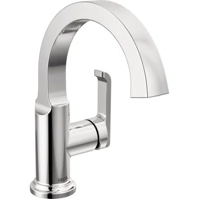 Delta Tetra Single Hole Bathroom Faucet, Single Handle Bathroom Sink Faucet With Drain Assembly In Chrome