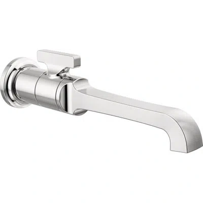 Delta Tetra Wall Mount Bathroom Faucet, Wall Faucet For Bathroom Sink, Single Handle Bathroom Faucet In Chrome