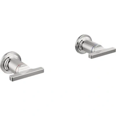 Delta Tetra Wall Mount Tub Filler T-lever Handle Set In Chrome