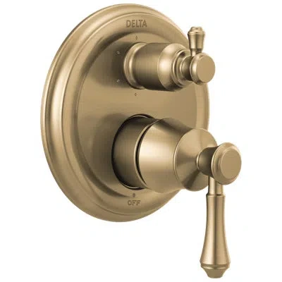 Delta Traditional Monitor 14 Series Valve Trim With 6-setting Integrated Diverter In Champagne Bronze