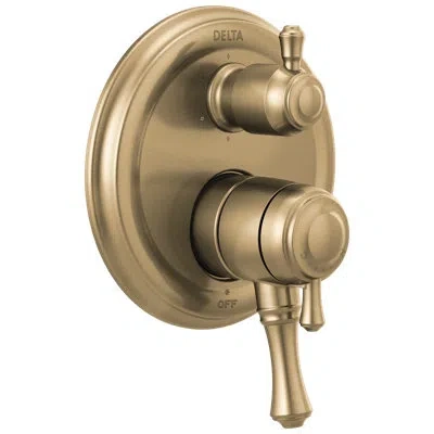 Delta Traditional Monitor 17 Series Valve Trim With 6-setting Integrated Diverter In Champagne Bronze;champagne Bronze