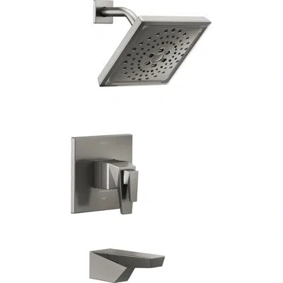 Delta Trillian Rain Shower Head In Silver;black;silver;black
