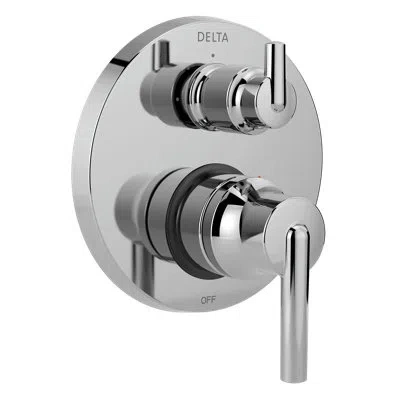 Delta Trinsic 14 Series 3-setting Shower Handle Diverter Trim Kit, Integrated Diverter Valve Trim Kit In Chrome