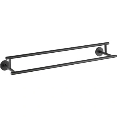 Delta Trinsic 24 In. Double Wall Mount Towel Bar Bath Hardware Accessory In Matte Black