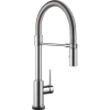 Delta Trinsic Pro Pull Down Touch Single Handle Kitchen Faucet With Accessories In Chrome