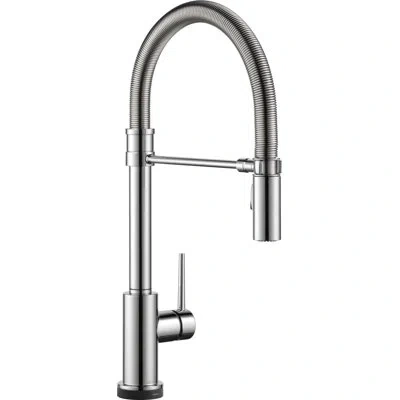 Delta Trinsic Pro Pull Down Touch Single Handle Kitchen Faucet With Accessories In Chrome