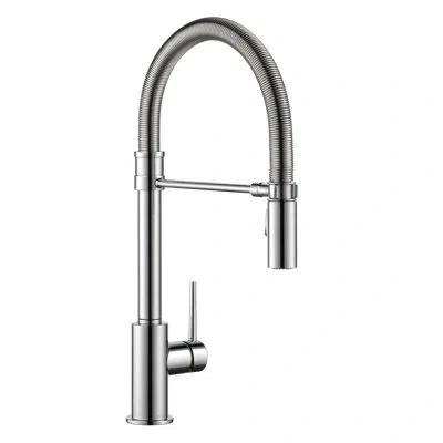 Delta Trinsic Pull Down Sprayer Kitchen Sink Faucet, Pro Commercial Style Pull Down Kitchen Faucet In Chrome