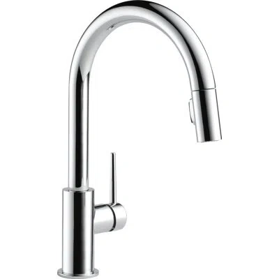 Delta Trinsic Pull Down Sprayer Kitchen Sink Faucet, Single Handle Kitchen Faucet In Chrome