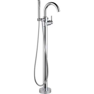 Delta Trinsic Single Handle Floor Mounted Freestanding Tub Filler In Chrome