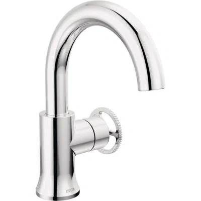 Delta Trinsic Single Hole Bathroom Faucet With Wheel Handle, Single Handle Bathroom Sink Faucet In Chrome