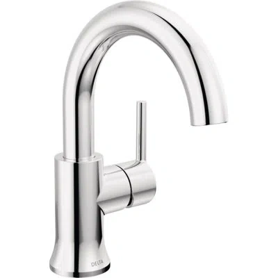 Delta Trinsic Single Hole Faucet Bathroom Faucet With Drain Assembly In Chrome