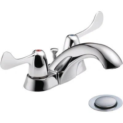 Delta Two Handle Centerset Lavatory Faucet With Pop-up Drain In Chrome