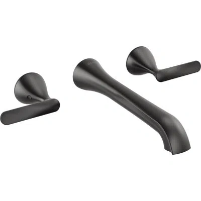 Delta Two Handle Wall Mount Bathroom Faucet In Lumicoat Chrome