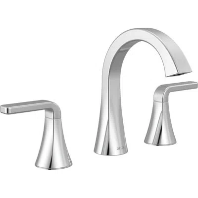 Delta Two Handle Widespread Bathroom Faucet In White