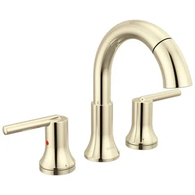 Delta Two Handle Widespread Pull Down Bathroom In Polished Nickel