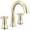 Delta Two Handle Widespread Pull Down Bathroom In Polished Nickel